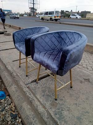 2 Grey and Gold Styling Chairs - main view