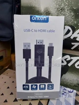 Onten Type-C Male to Hdmi Male Powered Hd Cable (1.8m)