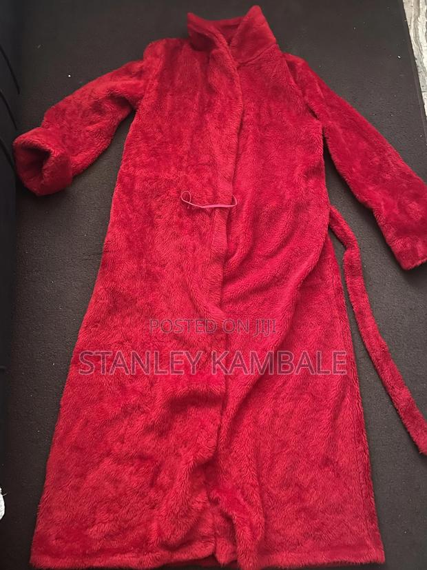 Wine Red Cotton Robe - thumbnail 2