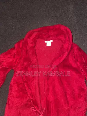 Wine Red Cotton Robe