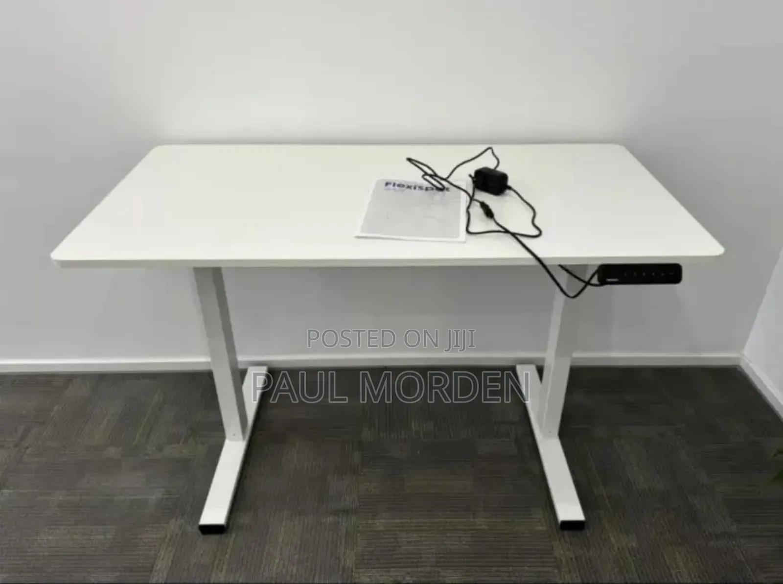 Electric Height White Computer Table