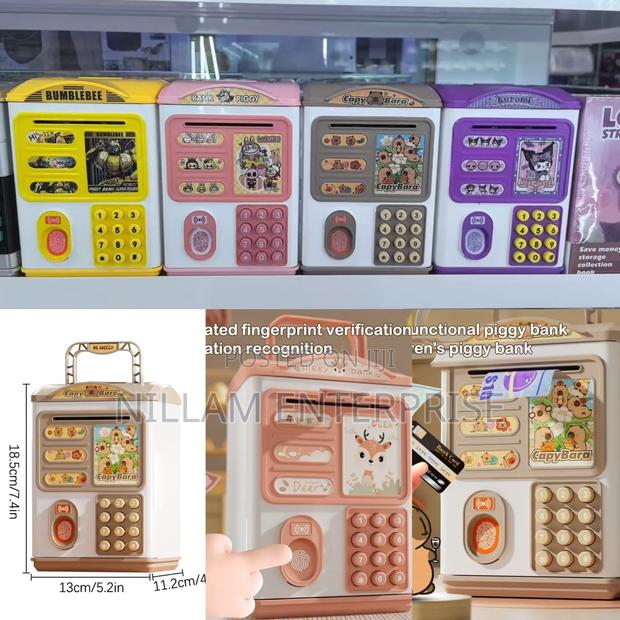 Finger Print Electronic Piggy Home Bank With Music