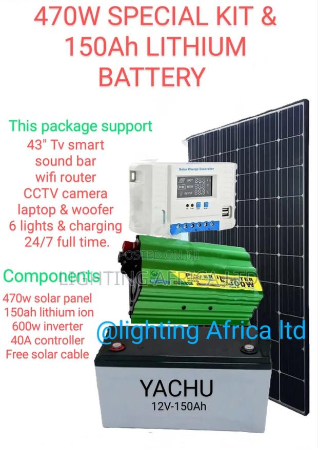 470w Special Solar Kit 150ah Lithium Battery Heavy Duty - main view
