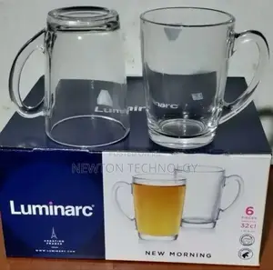 *Set of 6 Luminarc(New Morning)Clear Mugs 
