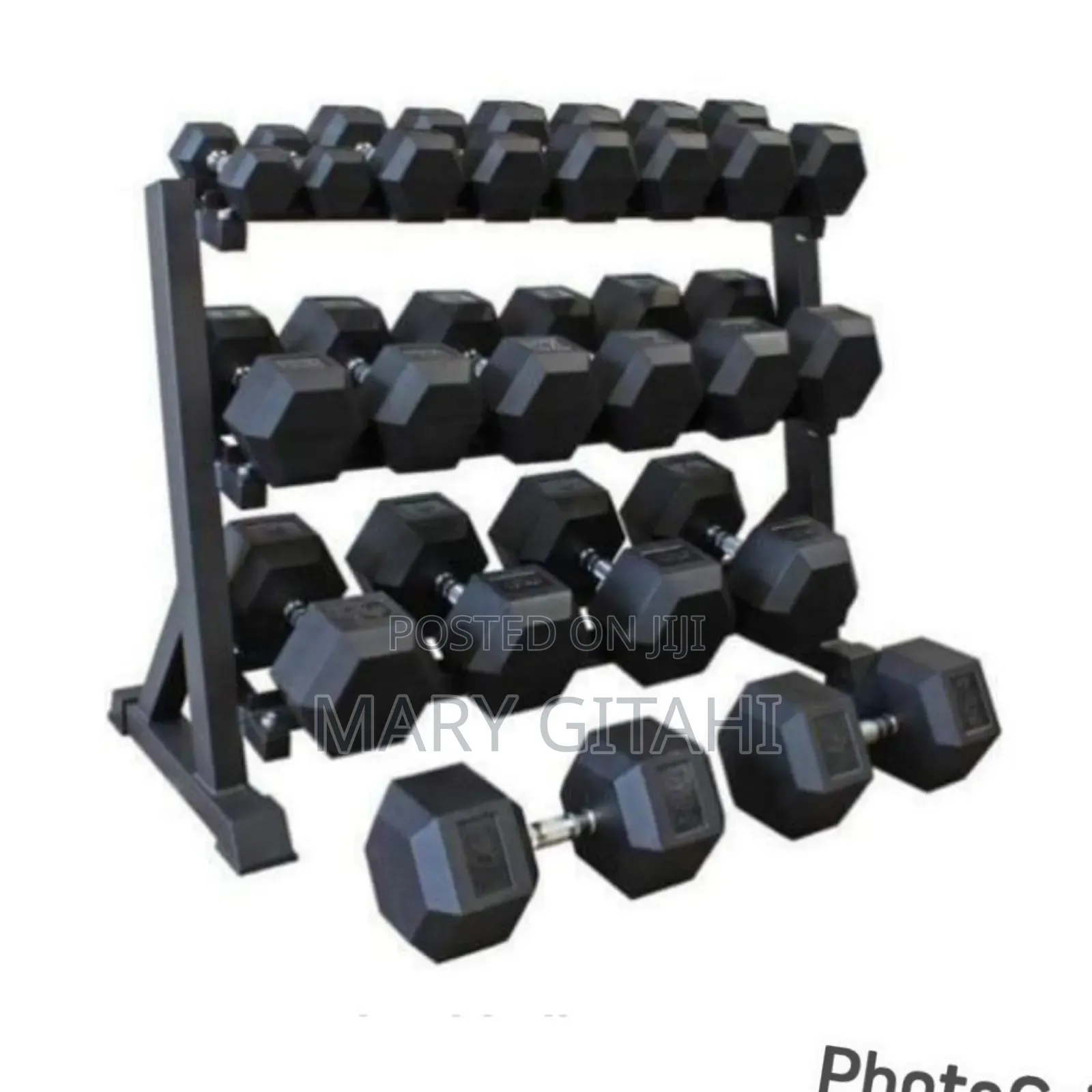 Hexagon Black Dumbells