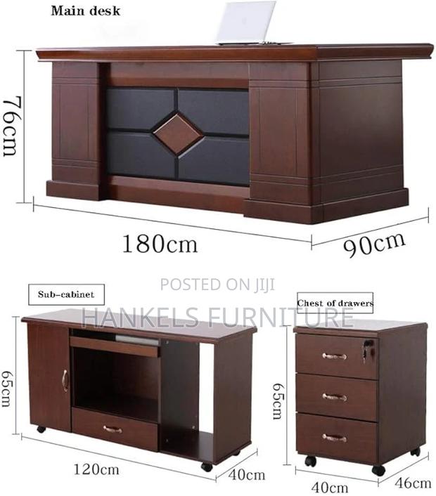 L-Shape 1.4m Executive Office Desk - thumbnail 2