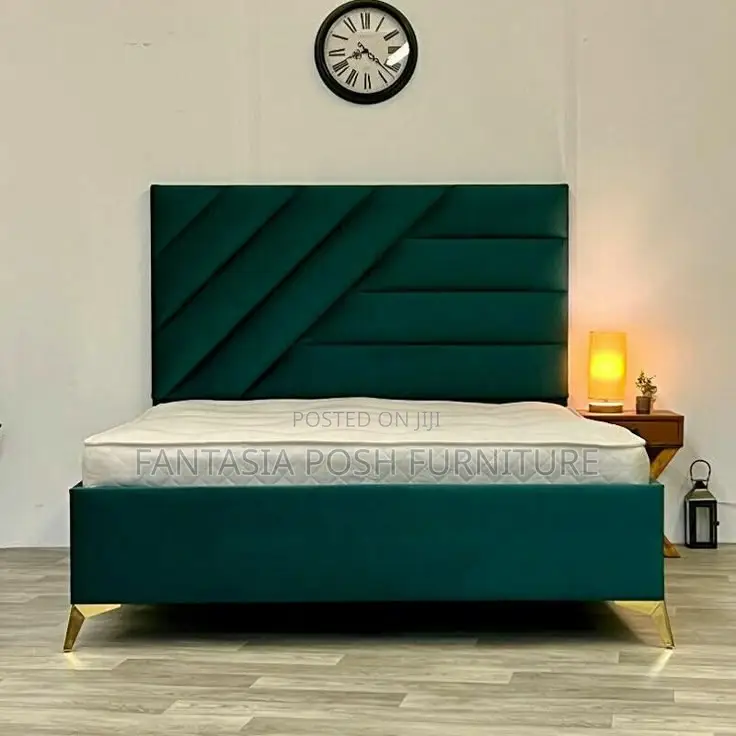 5*6 Deep Emerald Green Mocket Bed