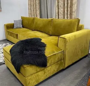5-Seater Corner Sofa in Mustard Yellow