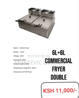 Double Deep Fryer 6+6litres