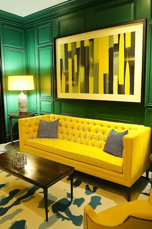 3-Seater Bright Yellow Chester Sofa