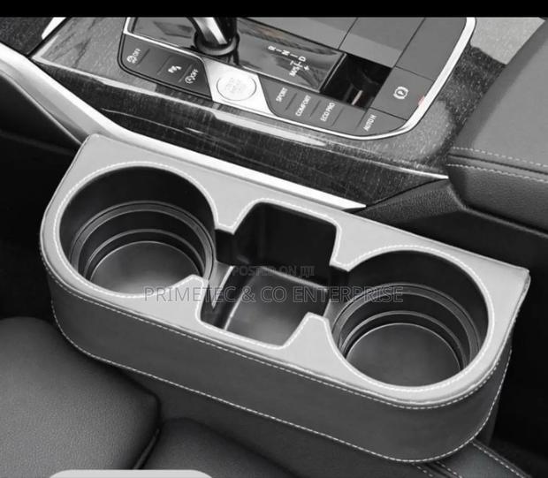 Car Cup Holder With Phone Holder With Leather Cover - main view