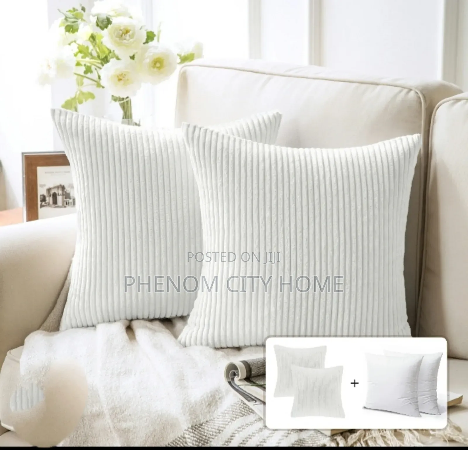 White Velvet Throwpillow Covers Available