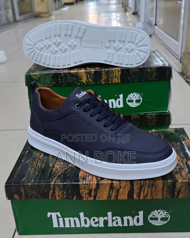 *Timberland Leather Casual* Grey Navy - thumbnail 3