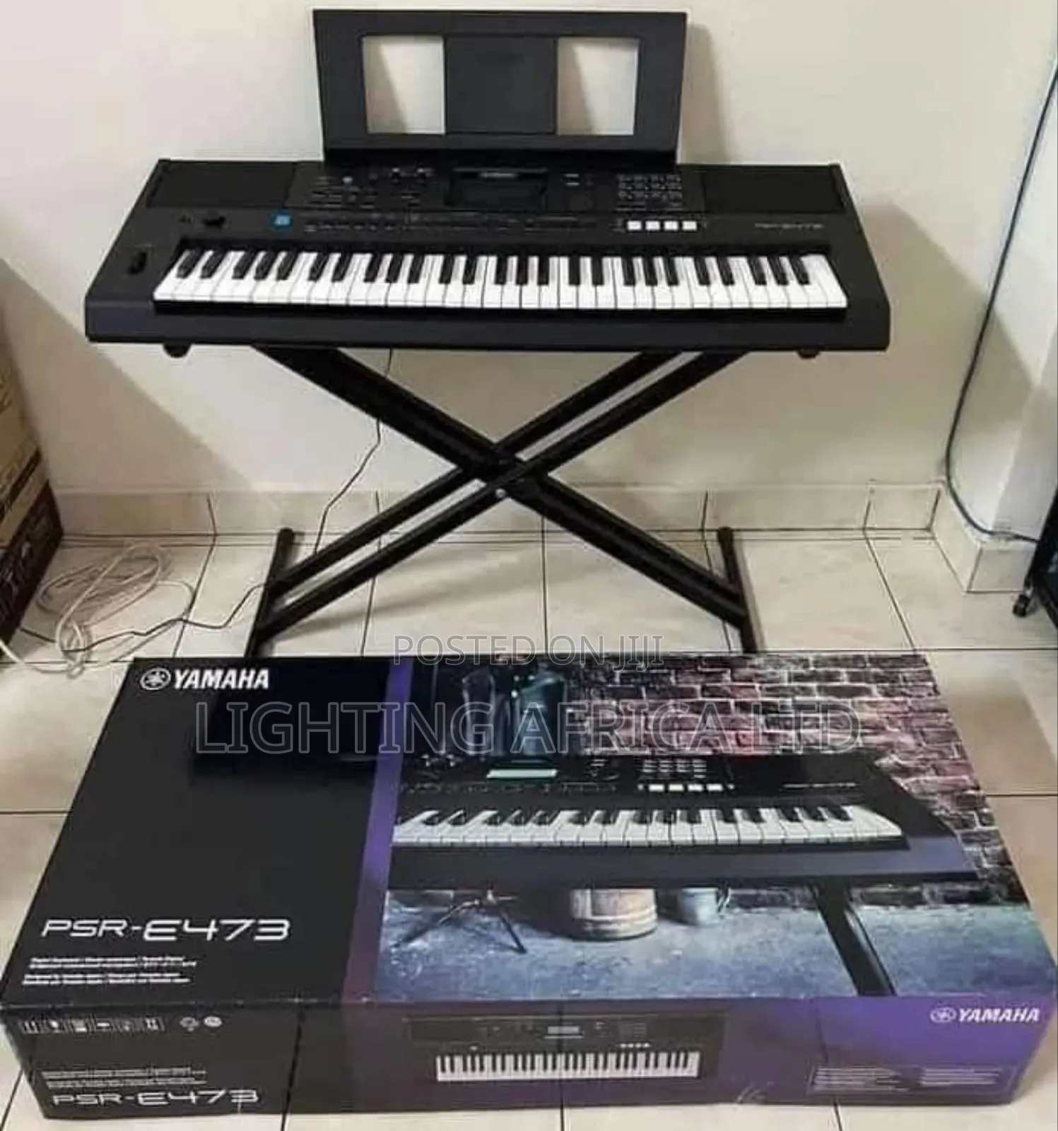 New Original Psr E473 Yamaha Keyboard 61 Keys Plus Keyboard Stand