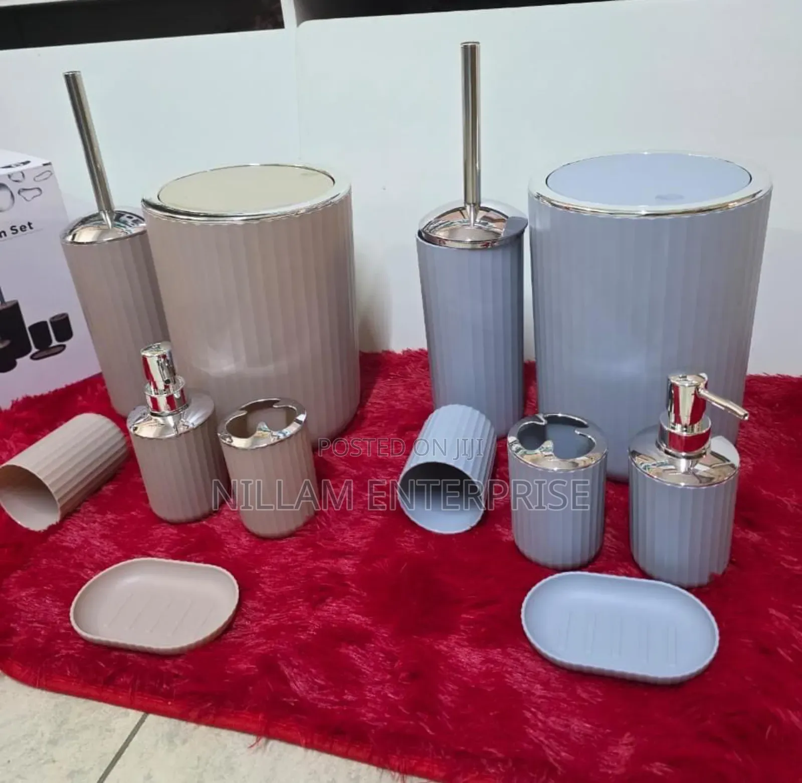 6 in Luxury Bathroom Accessories Set With Gold Silver