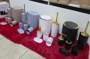 6 in Luxury Bathroom Accessories Set With Gold Silver