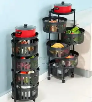 Durable 4-Layer Plastic Fruit Rack – Strong Spacious
