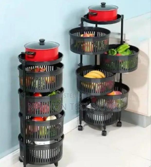 Durable 4-Layer Plastic Fruit Rack – Strong Spacious