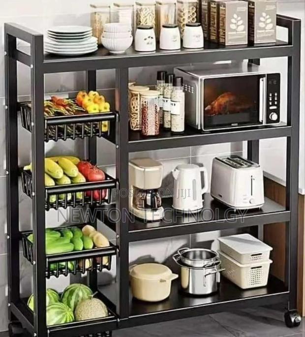 Multipurpose Microwave Rack With Fruit Veg Storage - main view