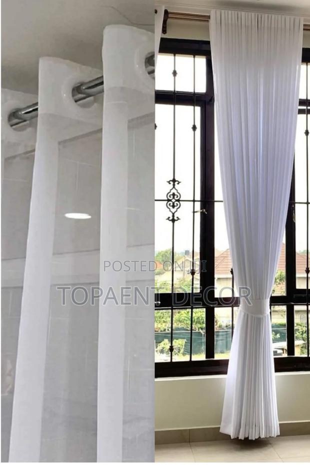 White Window Blossoming Eyelates Window Sheers - main view