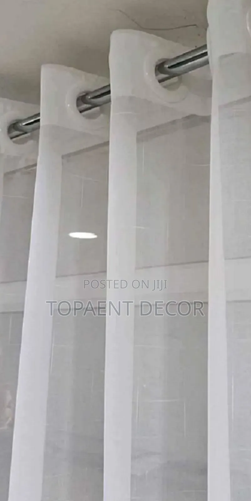 Eyelates Plain White Transparent Window Sheers