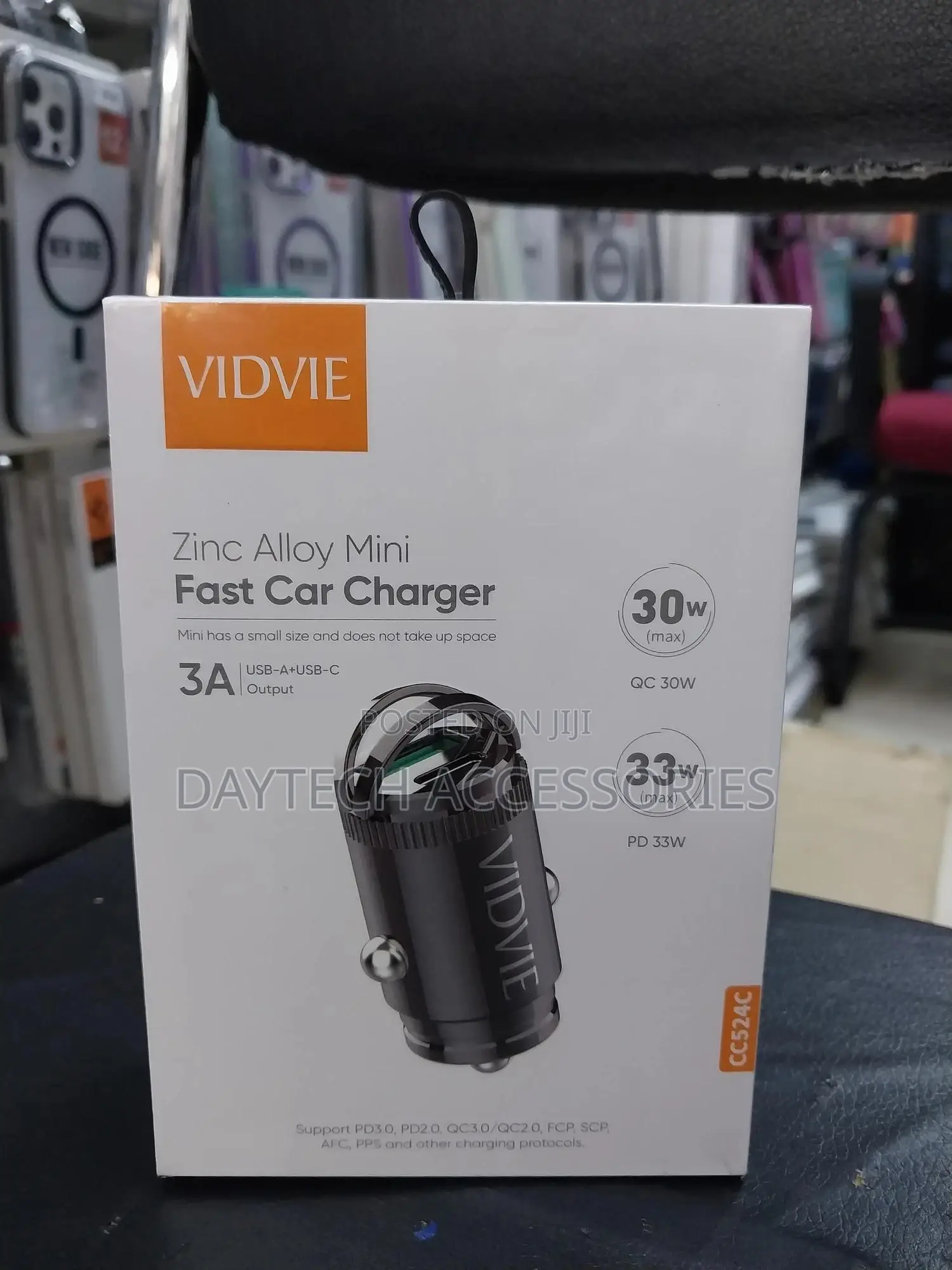 Vidvie – Mini Fast Car Charger Pd33w+Qc3.0