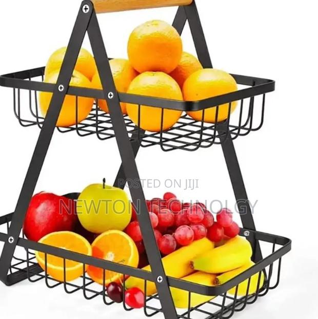 Metallic 2 Layer Multifunctional Organizer / Fruit Rack