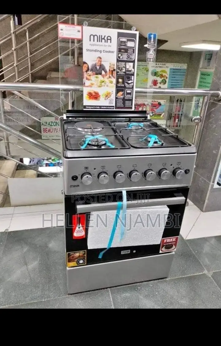 Mika 60×60 3gas + 1rapid Plate Electric Oven Standing Cooker