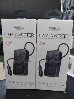 Yesido Vc07 200w High Power Car Inverter With Fast Charger