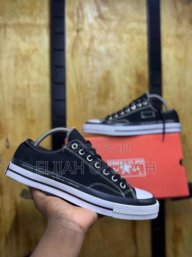 Black Double Sole Converse - main view
