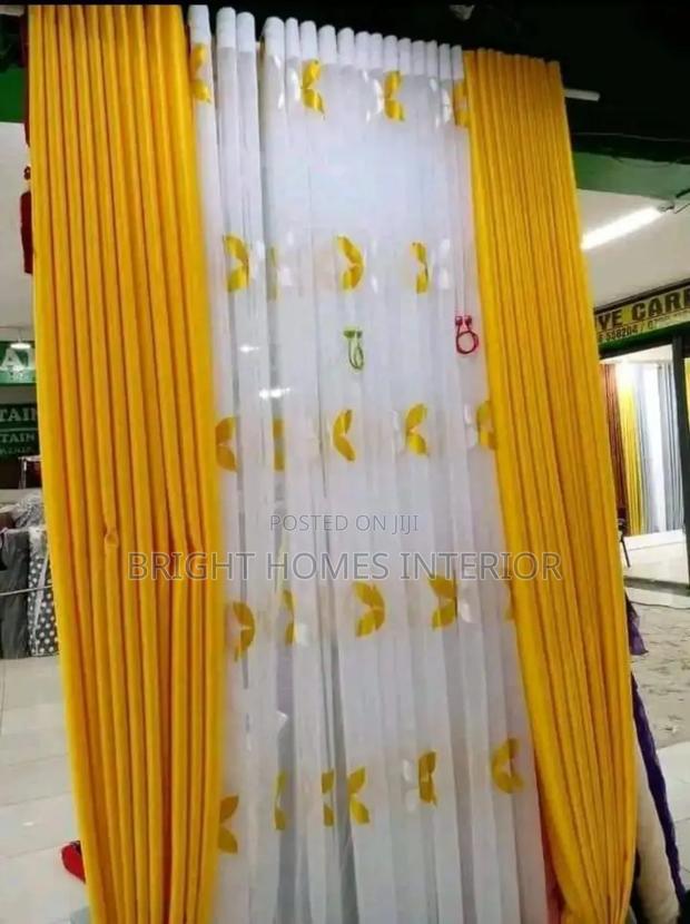 Yellow/Mastered Stitched Ready Curtain Available