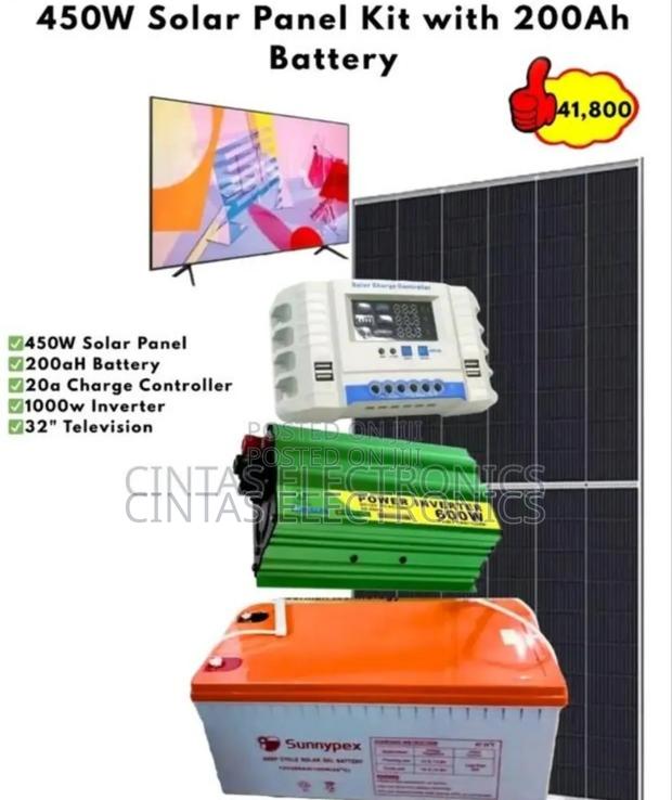 500watts Full Solar Kit With 32' Digital Tv - main view
