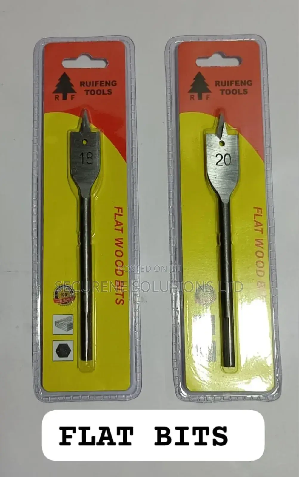 Ruifeng Tools Flat Wood Drill Bit,18mm 20mm Size.