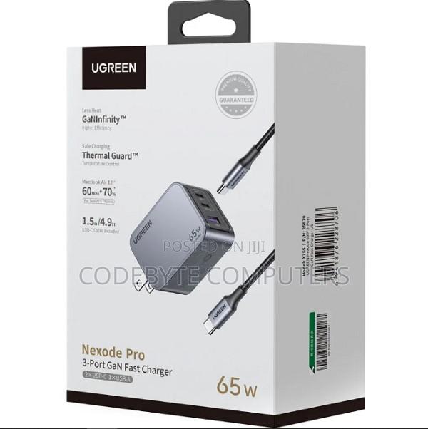 Ugreen Nexode Pro 65w 3-port Fast Charger +1.5m 100w Cable