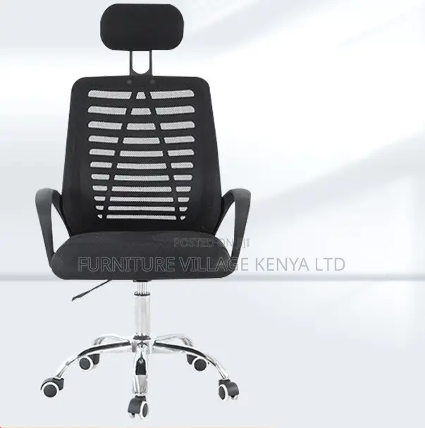 Office Chair: Conference Room Office Rib Chair With Headrest