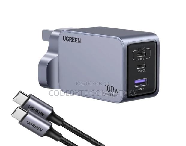 Ugreen Nexode Pro 100w Gan Fast Charger+1.5m 100w Cable