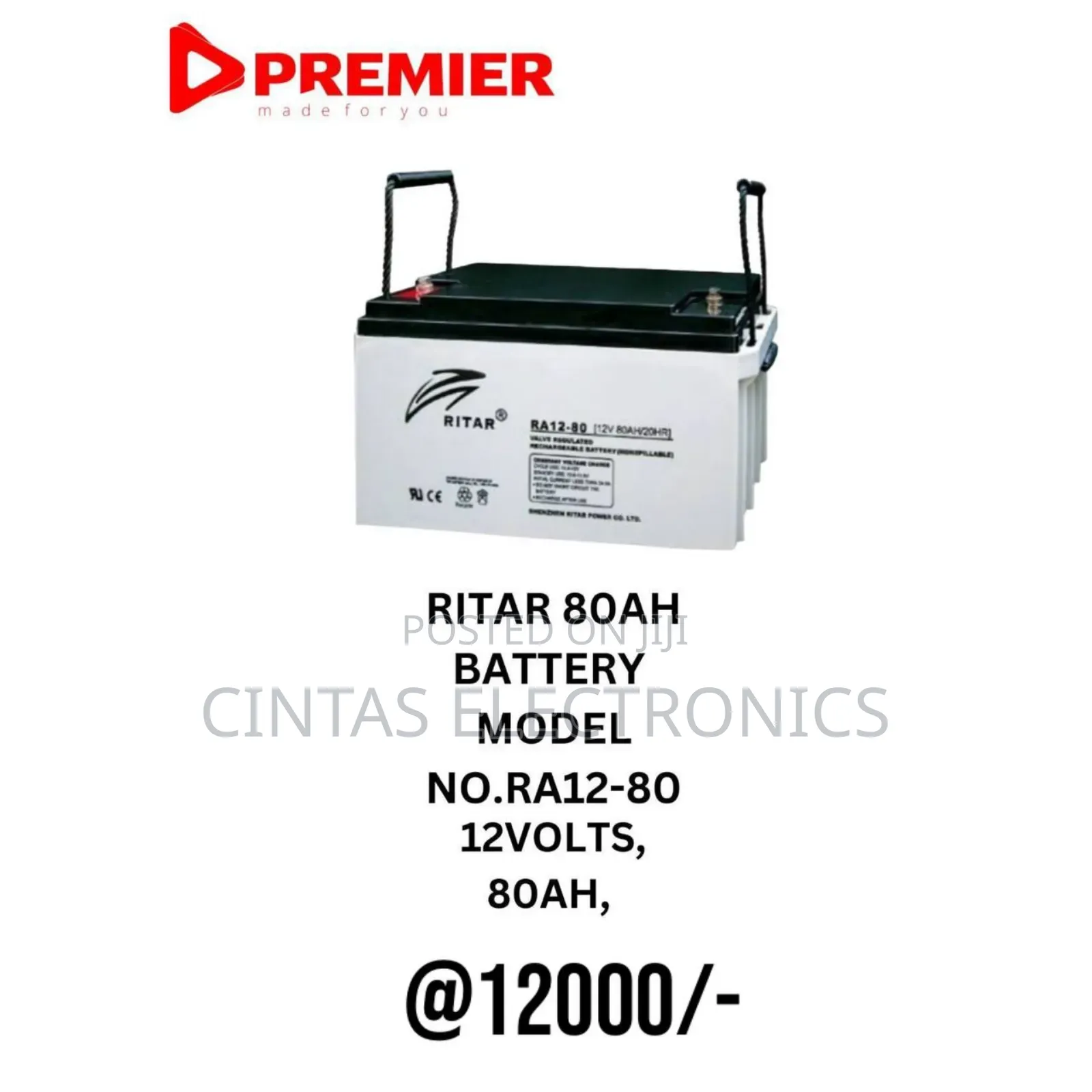 80ah 12volts Ritar Battery