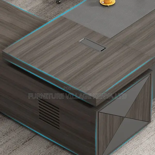 Office Desk:180cm Cocoa L-Table Top for Executive's