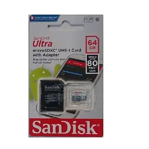 Sandisk Ultra 64GB Microsd 80mb/S Speed Memory Card