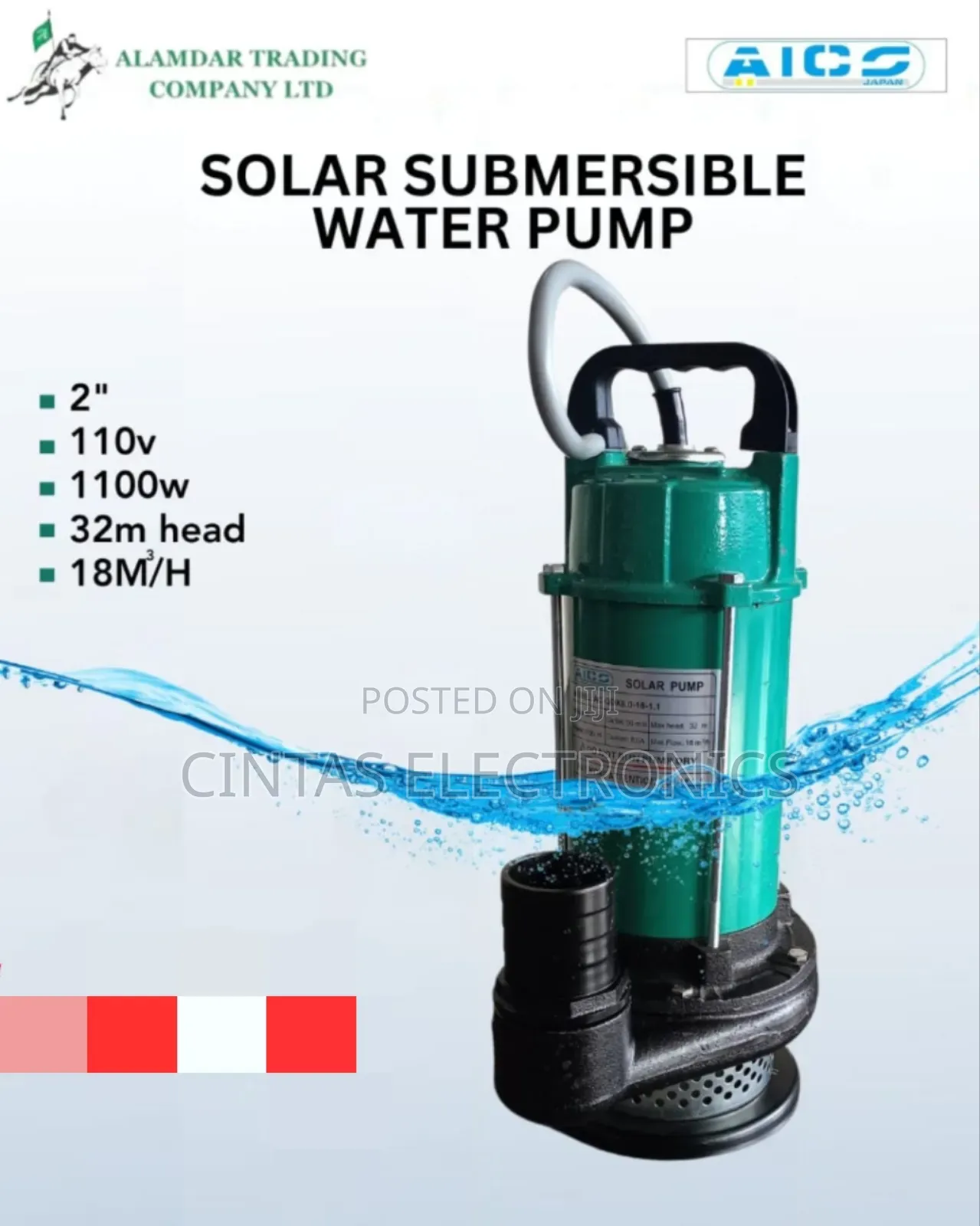 Solar Submersible Water Pump 110v 1100watts