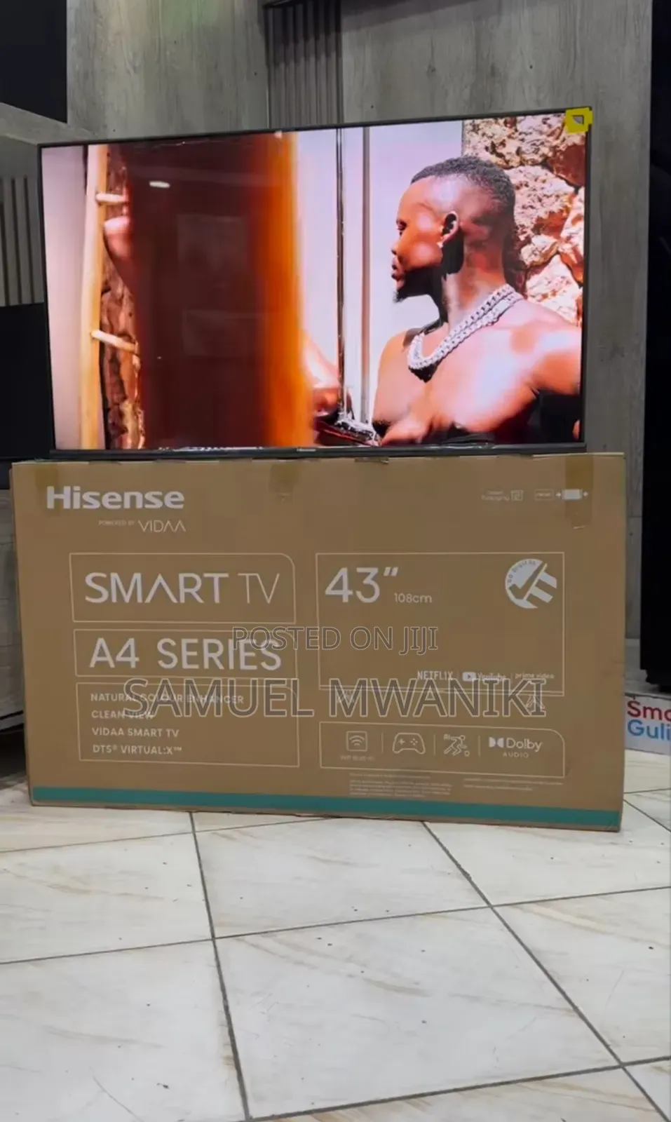 Hisense 43′′ A4 Series Vidaa Smart 1080 Fhd Frameless Design