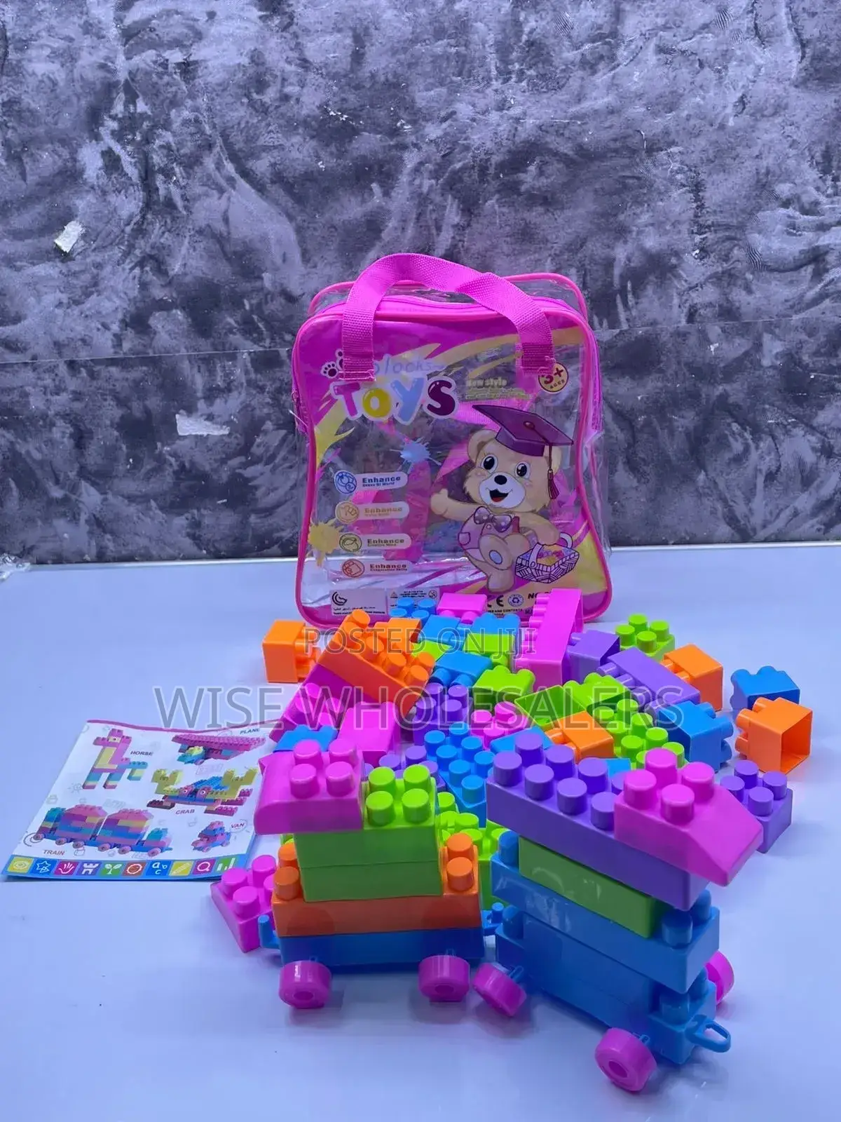 62 Pieces Stacking Educational Blocks