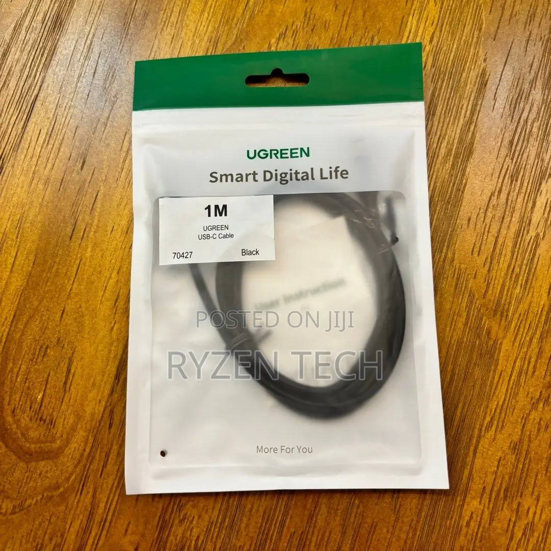 Ugreen Usb-C 3.1 Gen2 Male to Male 5a Data Cable 100w, 4k1m