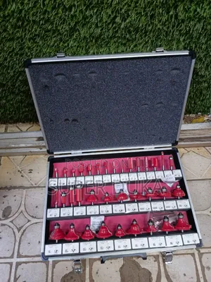 35-Piece Router Bit Set, Typically Used for Woodworking