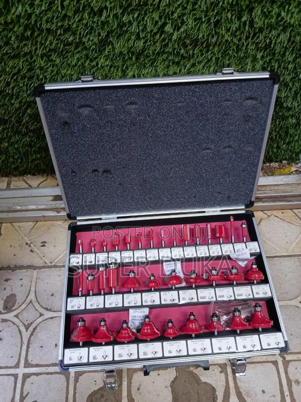 35-Piece Router Bit Set, Typically Used for Woodworking