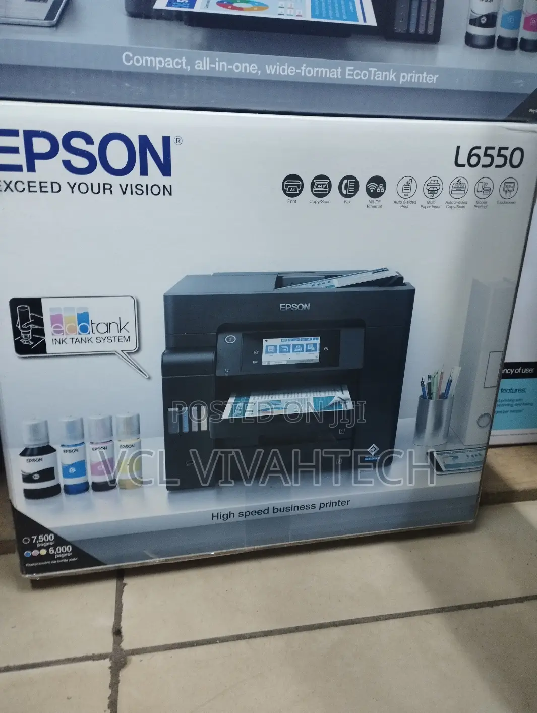 Epson Ecotank L6550 A4 Multifunction Wi-Fi Ink Tank Printer