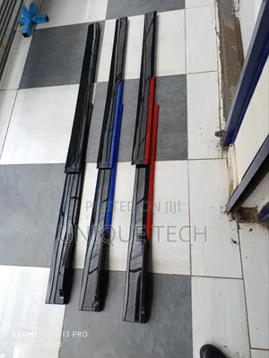 Universal Side Skirts – Black Plain, Black Red & Black Blue