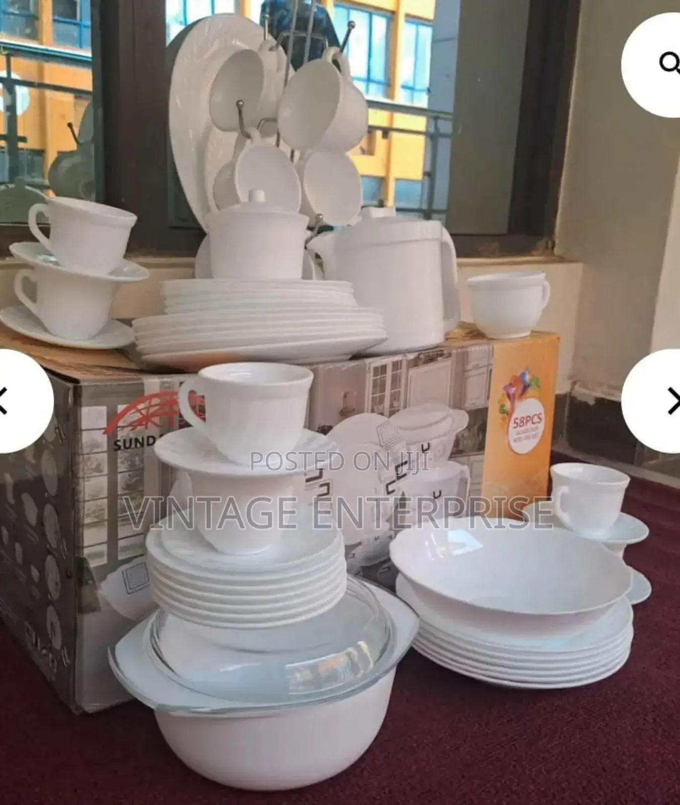 58pcs Plain Dinner Set