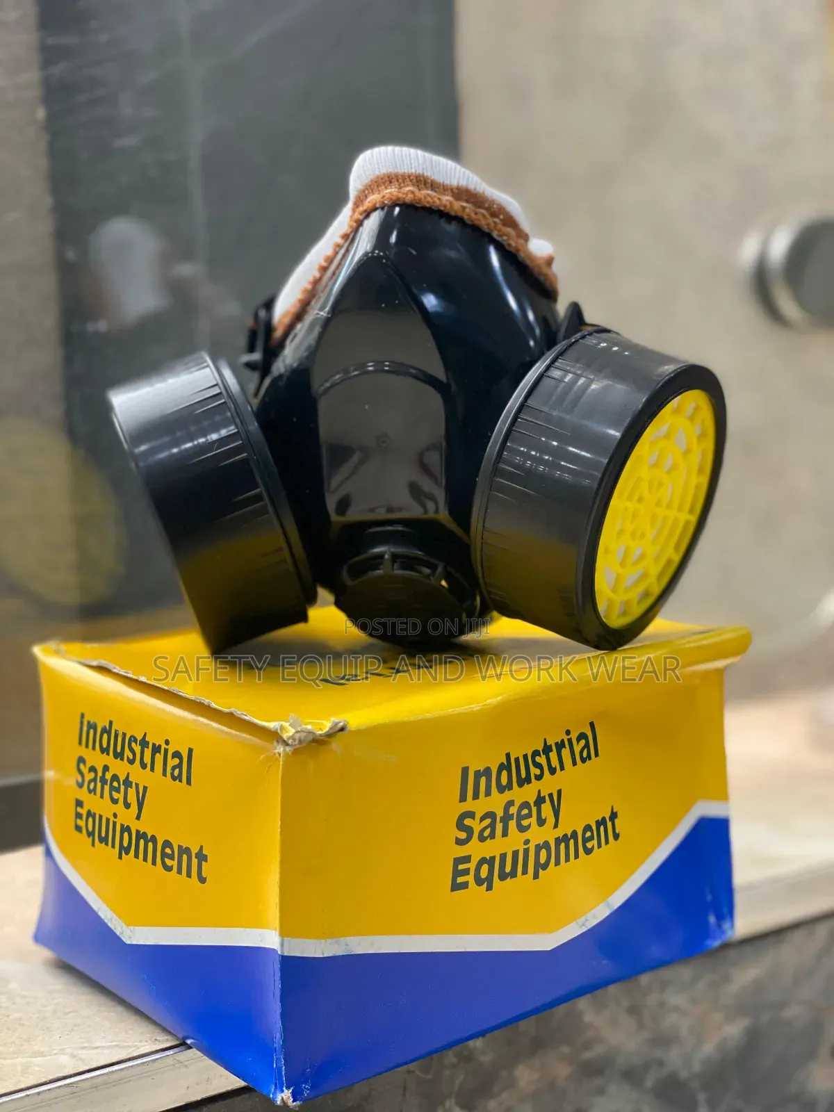 Chemical Respirators With Dual Inhalation Filters.