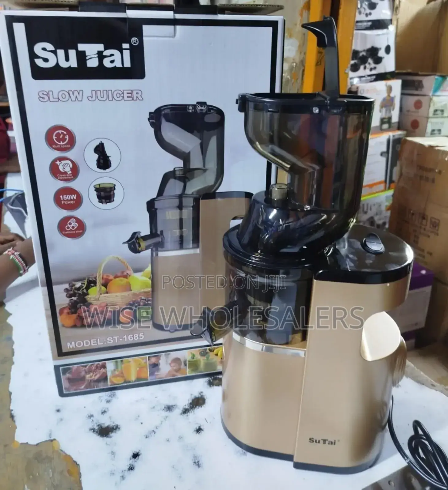 Sutai Slow Juicer Golden Colour